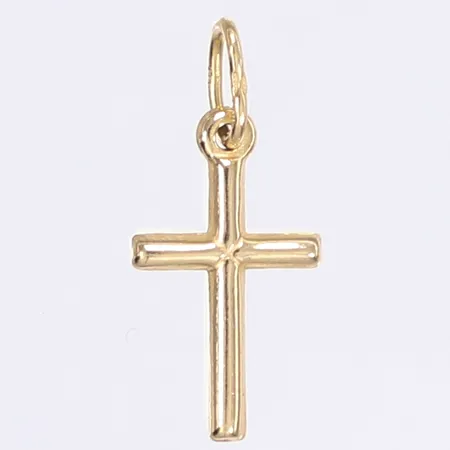 Hänge kors, 25x11mm, ihåligt, 18K Vikt: 0,8 g