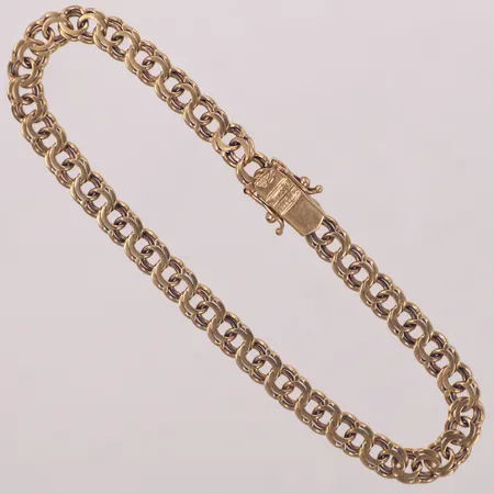 Armband bismarck, längd 20cm, bredd 5,5mm, 18K  Vikt: 11,9 g