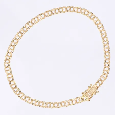 Armband Bismarck, 18,5cm, bredd 4mm, GHA, 18K Vikt: 5 g