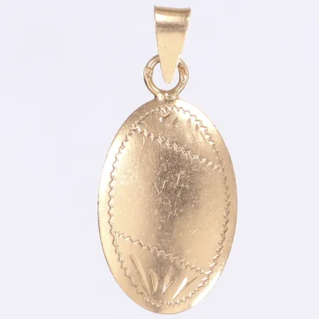 Hänge, 36x16mm, repig, roséguld 14K Vikt: 2,9 g