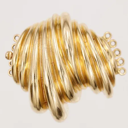 Lås i snäckform, 35x31mm, 14K  Vikt: 25,1 g