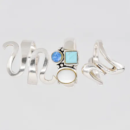 3 Ringar, stl 17-17½, silver 925/1000 Vikt: 12,3 g