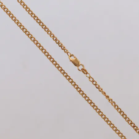 Kedja pansar, längd 48cm, bredd 2mm, 21K  Vikt: 5,1 g