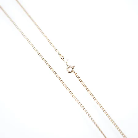 Halskedja, pansar, 56,5cm, bredd 2mm, 18k Vikt: 5,5 g