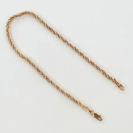 Armband Cordell, längd 21cm, bredd 2mm, rödguld/vitguld, 18K Vikt: 3,9 g