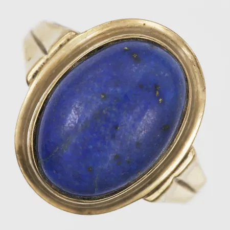 Ring med Lapis lazuli, stl: 15¼, bredd ca 2-15mm, 8K Vikt: 3,3 g