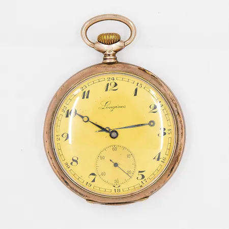 Fickur Longines, Grand Prix, Ø 50mm, nr.38470, defekt, minutvisare lös, silver 800/1000