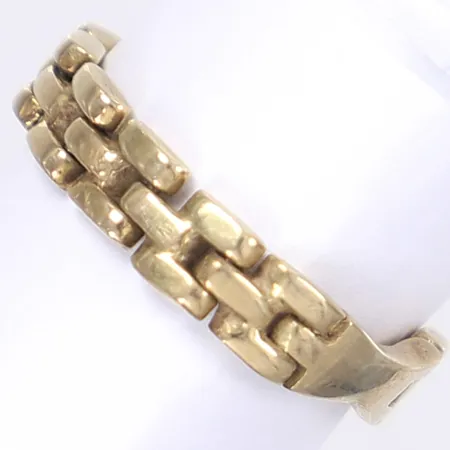 Ring, ledad, stl 16¾, bredd 4mm, 14K Vikt: 4,1 g