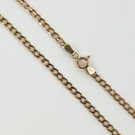 Halskedja, längd 56cm, bredd 2mm, 14K Vikt: 4,2 g