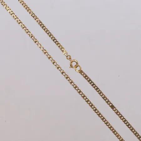 Kedja platt pansar, längd 45,5cm, bredd 2mm, 18K  Vikt: 5,3 g