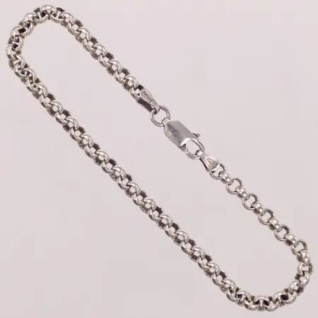 Armband ärtlänk, längd 19cm, 4mm, GHA, silver  Vikt: 6,8 g