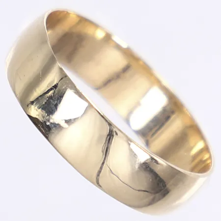 Ring, slät, stl 22, bredd 6mm, ostämplad, 14K Vikt: 3,7 g
