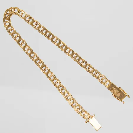 Armband, Bismarck, längd: 18,5cm, bredd: 4,8mm, G. Dahlgren & Co, Malmö, 1957, 18K Vikt: 7,8 g