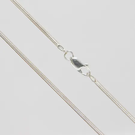 Kedja Ormlänk, längd ca 60cm, bredd 2,5mm, Italien, 925/1000 silver Vikt: 16,1 g