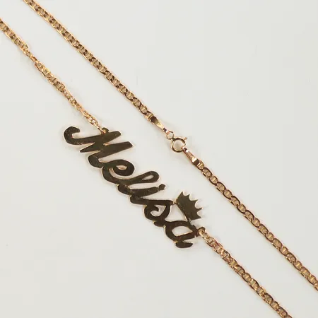Namncollier, längd 61cm, 14K Vikt: 5 g