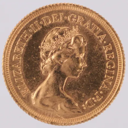Mynt, Elizabeth II Dei Gratia Regina Fd, 1978, 22mm, 22K  Vikt: 8 g