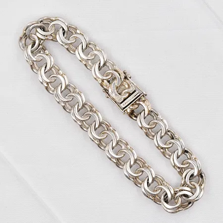 Armband Bismarck, 20cm, bredd 9,8mm, GHA, silver 925/1000 Vikt: 25,5 g