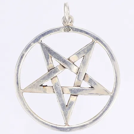 Hänge, inverterad pentagram, 45x38mm med ögla, 925/1000 silver Vikt: 9,4 g