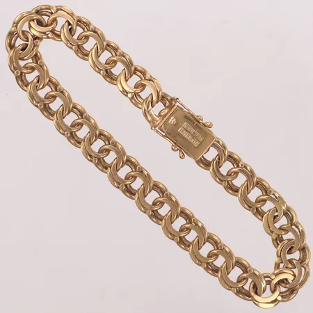 Armband bismarck, längd 21,5cm, bredd 9mm, 18K Vikt: 32 g