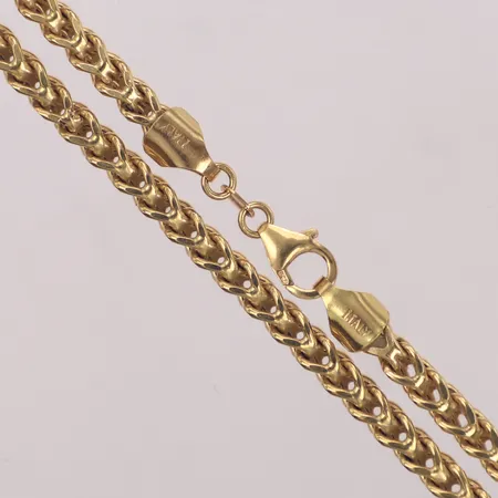 Kedja, längd 60,5cm, bredd 4mm, 18K Vikt: 22,2 g