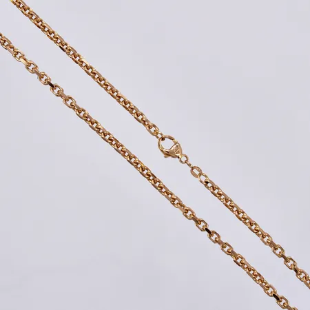 Kedja, Ankarlänk, längd: ca 50cm, bredd: ca 4mm, GFAB, 18K  Vikt: 27,7 g