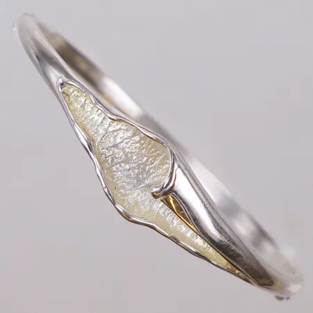 Stelt armband öppningsbart, Ø56mm, bredd 4-13mm, silver  Vikt: 16 g