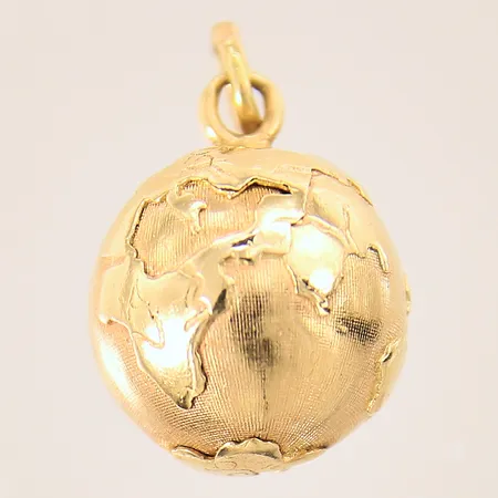 Hänge, jordglob, 22x16mm, 18K Vikt: 5,2 g