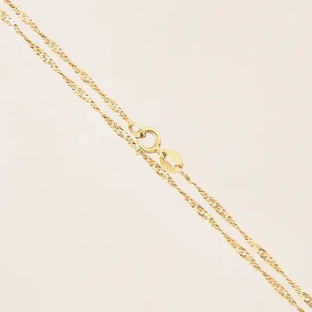 Kedja Singapore, längd 42cm, bredd 1,5mm, 18K  Vikt: 1,8 g