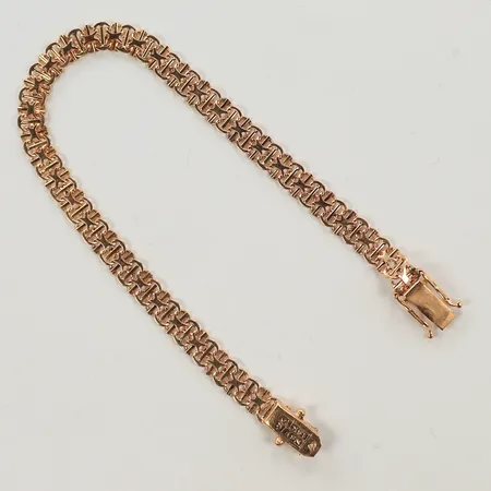 Armlänk X-stav, 19cm bredd 5,5mm, 18K  Vikt: 7,8 g
