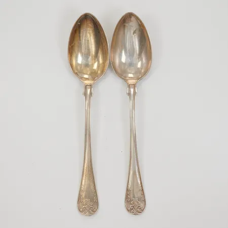 2 Bordsskedar, modell Gammal fransk, längd 18cm, silver Vikt: 79,6 g