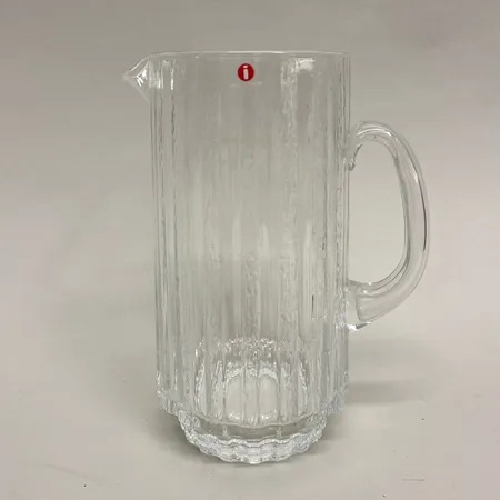 Kanna, höjd 20,5cm, Vellamo, design Valto Kokko 1933-2017), Iittala, klarglas, etikettmärkt Skickas med postpaket.
