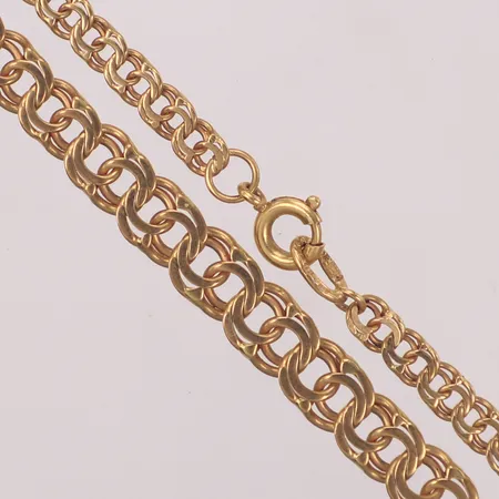 Collier doserad bismarck, längd 44,5cm, bredd 4-6mm, 18K  Vikt: 14,6 g