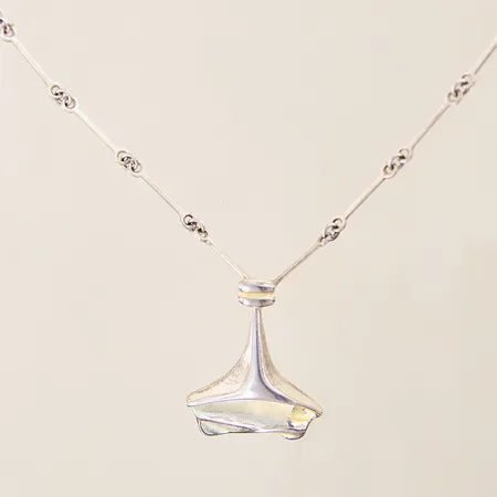 Collier Hydra, Lapponia, design: Björn Weckström, längd 42,5cm, bredd 1-28mm, silver 925/1000 Vikt: 10,7 g