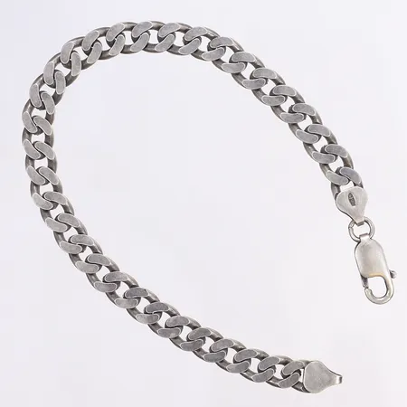 Armband pansar, 21,5cm, bredd 7mm, silver 925/1000 Vikt: 19,6 g