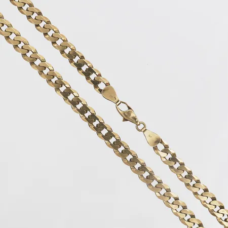 Kedja, Pansar, längd: 47,5 cm, bredd: 6 mm, 9K guld. Vikt: 23,5 g