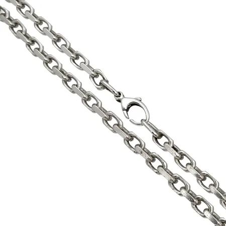 Halskedja Ankarlänk, silver 925/1000, tillverkarstämpel EM, längd 51,5 cm, bredd 5,5 mm Vikt: 45,2 g