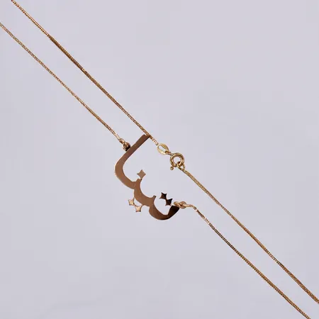 Collier, längd: ca 42cm, bredd: ca 1-19mm, 18K  Vikt: 3,7 g