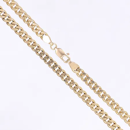 Halskedja pansar, 61cm, bredd 4mm, ihåligt, 18K Vikt: 14,8 g