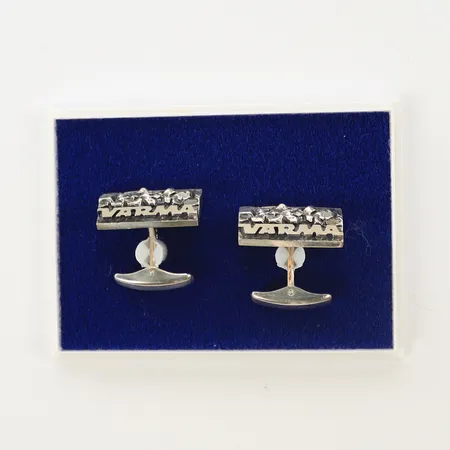 Ett par manschettknappar 23x12mm "VARMA", silver 830/1000-delar 12g Vikt: 12 g