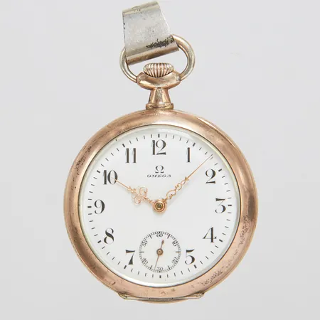 Fickur Omega, Grand Prix Paris 1900, Ø 36mm, manuell, liten sekundvisare, boettnr: 5484705, verknr: 4661481, defekt/går ej, 900/1000 silver, bruttovikt: 36,9g Vikt: 0 g