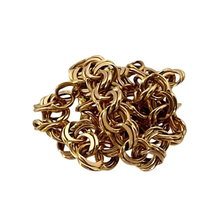 Armband Bismarck, 18K guld, defekt, mycket slitna länkbitar Vikt: 4,6 g