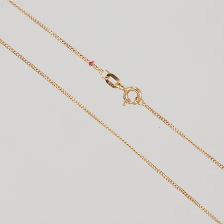 Kedja Pansar, ca 39cm, bredd 1mm, CCC 18K Vikt: 1,8 g