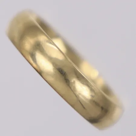 Ring slät, stl 20, bredd 5mm, ihålig, 14K  Vikt: 2 g