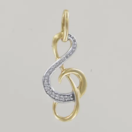 Hänge med stenar, längd 2 cm, 18K Vikt: 0,8 g