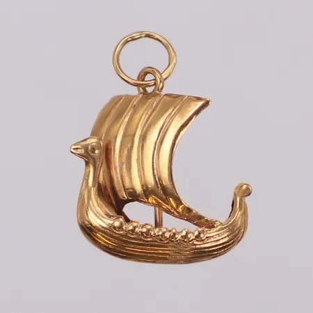 Hänge skepp, längd 22mm, bredd 15mm, 18K Vikt: 0,9 g