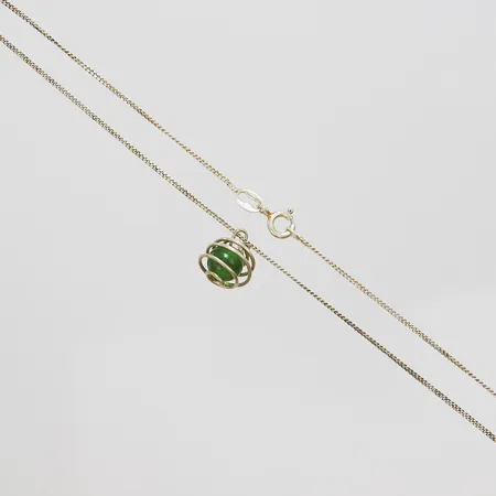 Kedja, längd ca 40cm, bredd 1mm, hänge med sten, längd ca 16mm inkl ögla, bredd 11mm, 830-925/1000 silver, bruttovikt: 3,1g Vikt: 3,1 g
