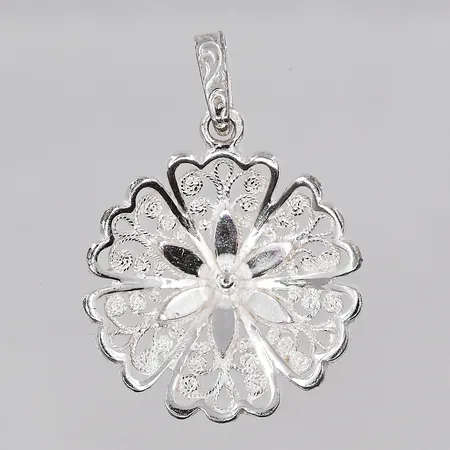 Hänge blomma, Ø 22mm, silver 830/1000 Vikt: 2,3 g
