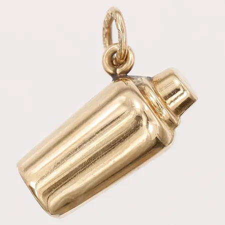 Hänge i form av en shaker, höjd inkl ögla: 15, bredd: 7 mm, 18K guld. Vikt: 0,9 g