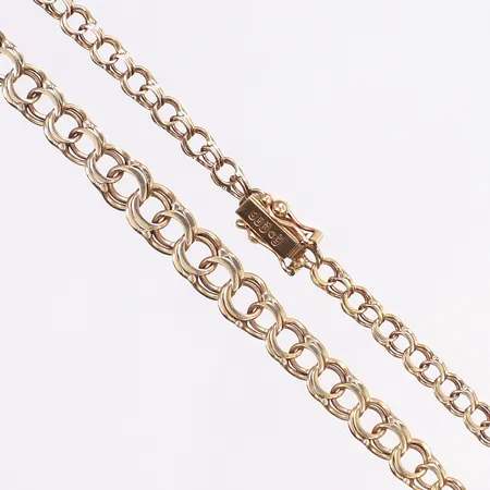 Halskedja doserad Bismarck, 43cm, bredd 3,5-6mm, slitage, Finska stämplar, 14K Vikt: 8,1 g