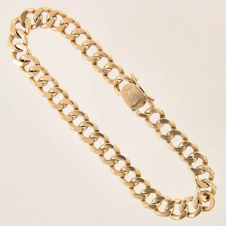Armband Pansar, längd 21,5cm, bredd 8mm, repig, 18K  Vikt: 30,3 g